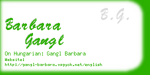 barbara gangl business card